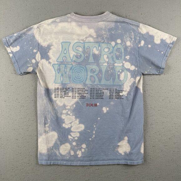 Astroworld Tour Shirt Men’s Small Blue Tie Died Travis Scott Wish You Were Here‎ - Picture 12 of 16